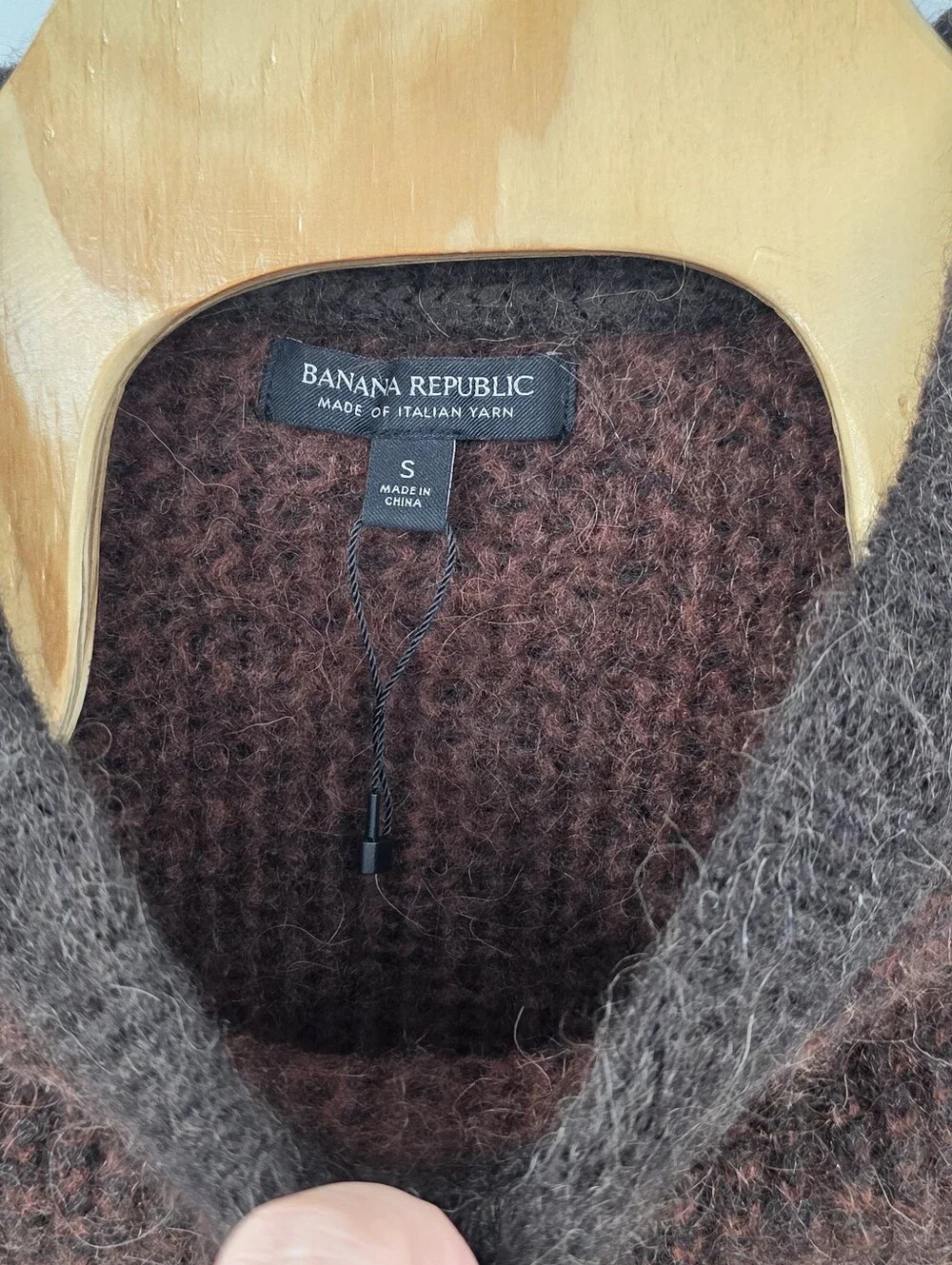 Banana Republic Alpaca Blend Brown Soft Pullover Sweater Men's Small NWOT